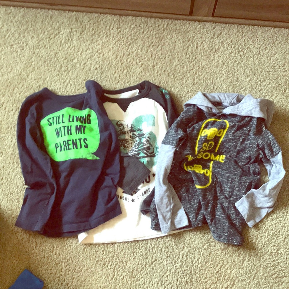 Boys long sleeve shirts size 5